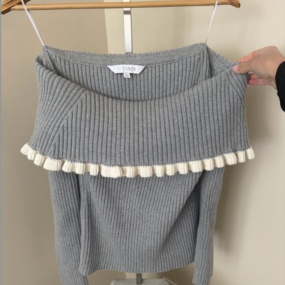 INTERMIX off the shoulder sweater - Picture 2 of 5
